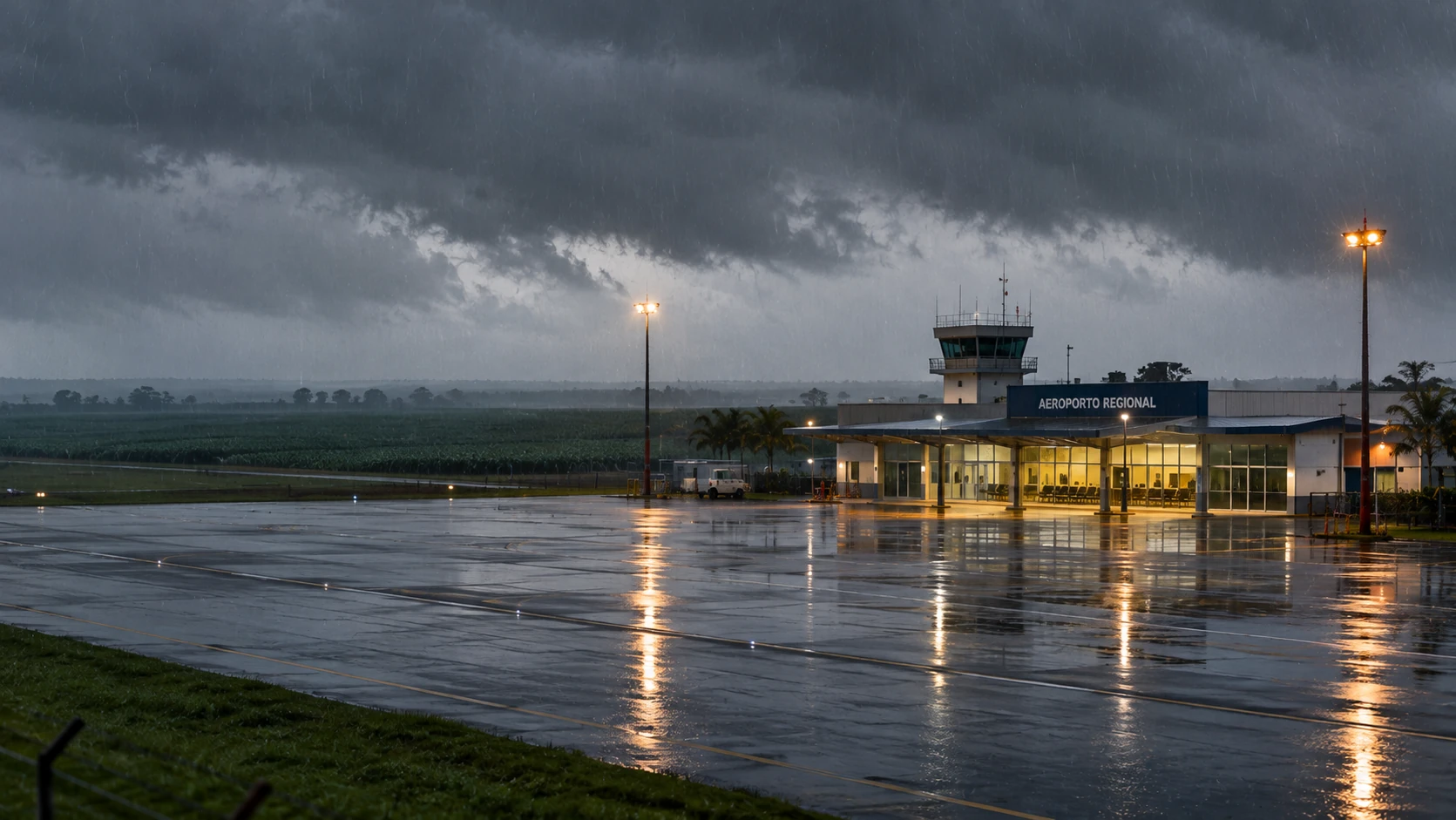Chuva em Cascavel desvia voo da Latam para Foz do Iguaçu e cancela voos da Azul