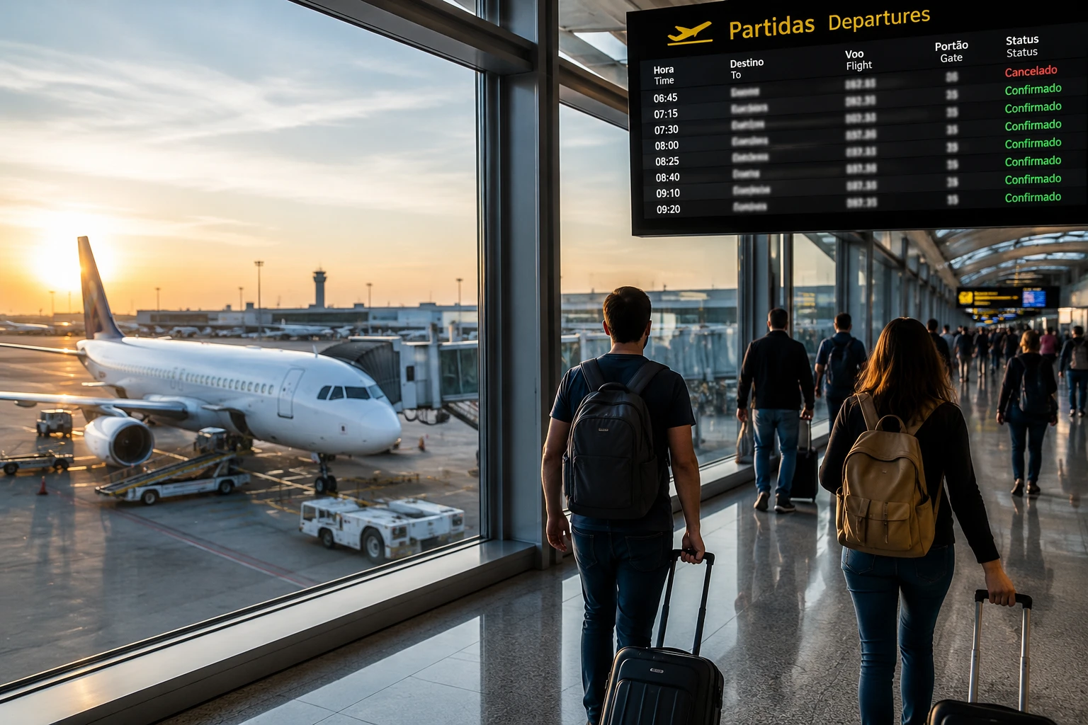 Movimento de passageiros em voos domésticos recua 1,2% em junho