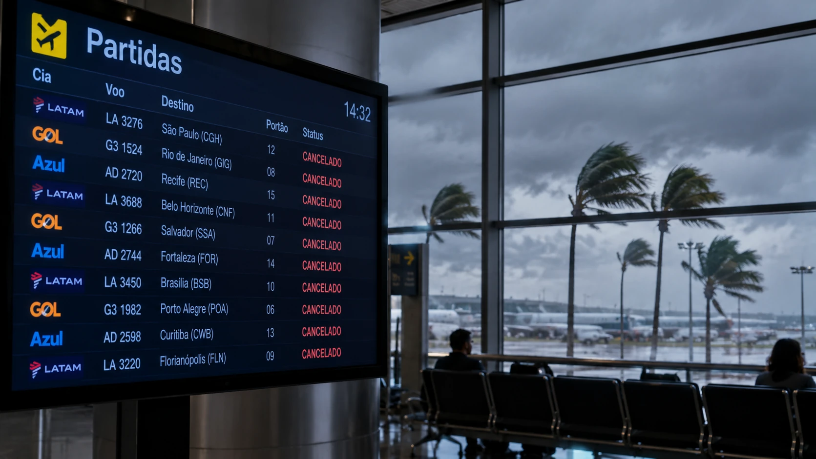 Furacão Isaias fecha aeroportos e cancela mais de 150 voos na Flórida